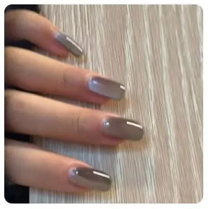 24Pcs Nude Pink Short Round Press-On Nails