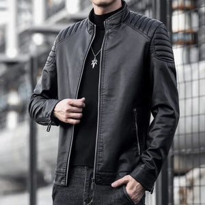 Motorcycle Leather Jacket Men