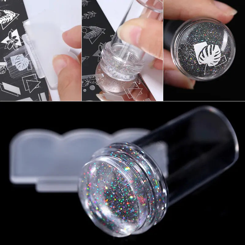 French Transparent Nail Art Stamping Tool