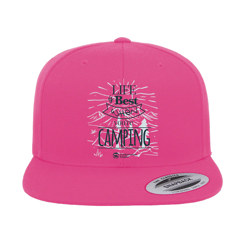 Life Is Best Embroidered Flat Bill Cap