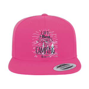 Life Is Best Embroidered Flat Bill Cap